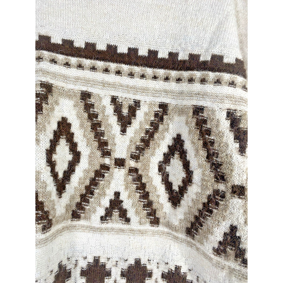 Old Navy Sweater Southwestern Tribal Womens XL Chunky Cozy Fisherman Lebowski - Picture 9 of 14
